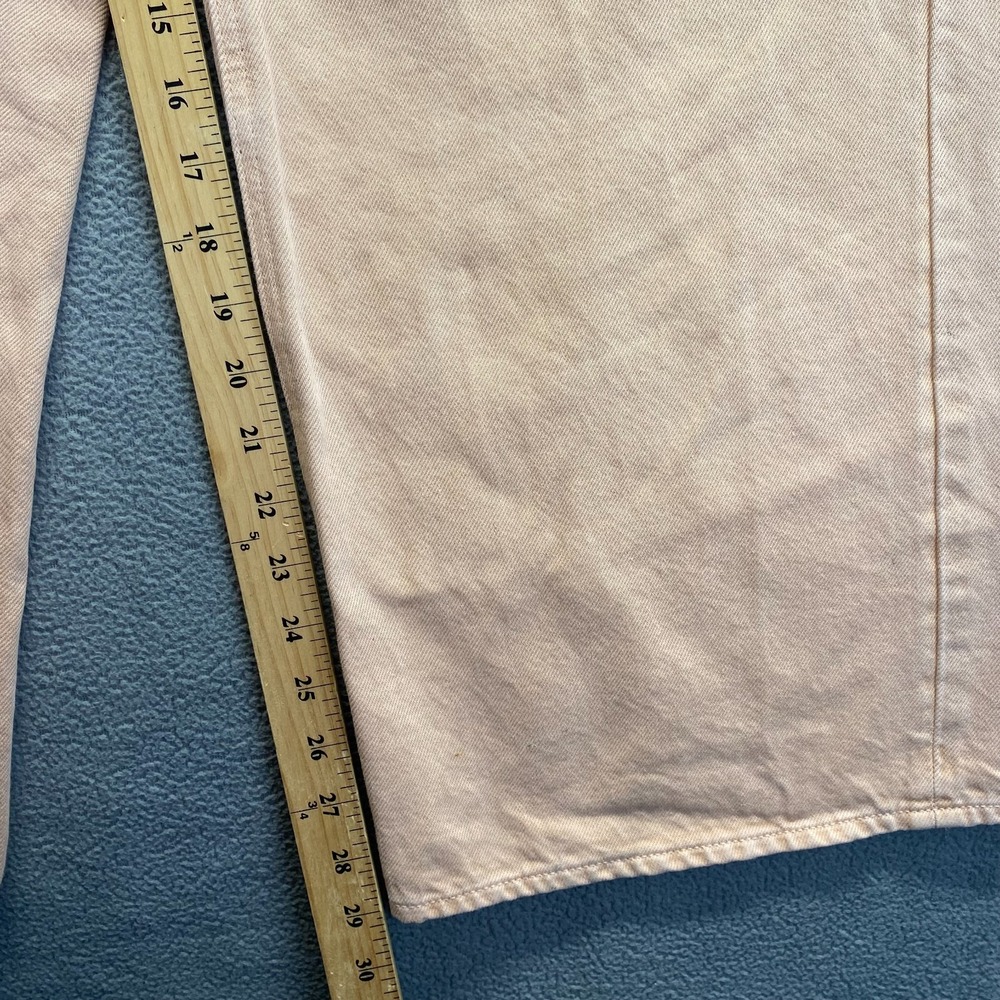 Old Navy Mid Rise Baggy Wide Leg Jeans Womens Size 8 Peach Denim Pockets - Picture 5 of 14